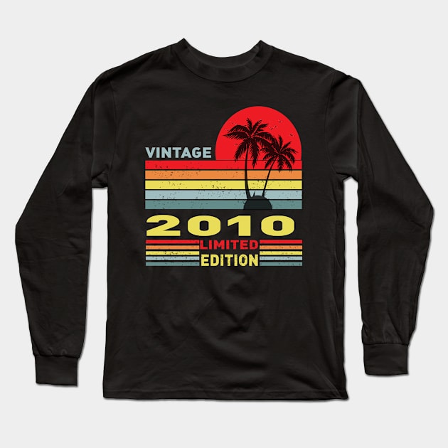 11 Year Old Gifts Vintage 2010 imited Edition Long Sleeve T-Shirt by Adel dza